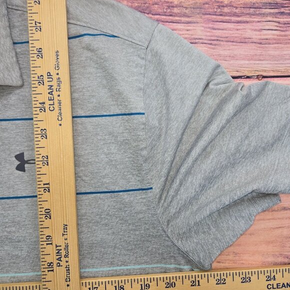 Under Armour Heatgear Mens Polo Shirt Large Gray - Picture 9 of 9